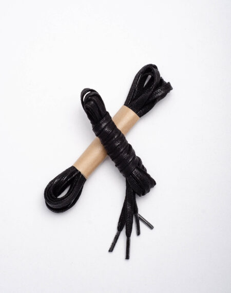 cordón negro encerado algodon