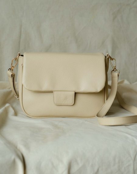Bolsos beige en cuero azuleja leather